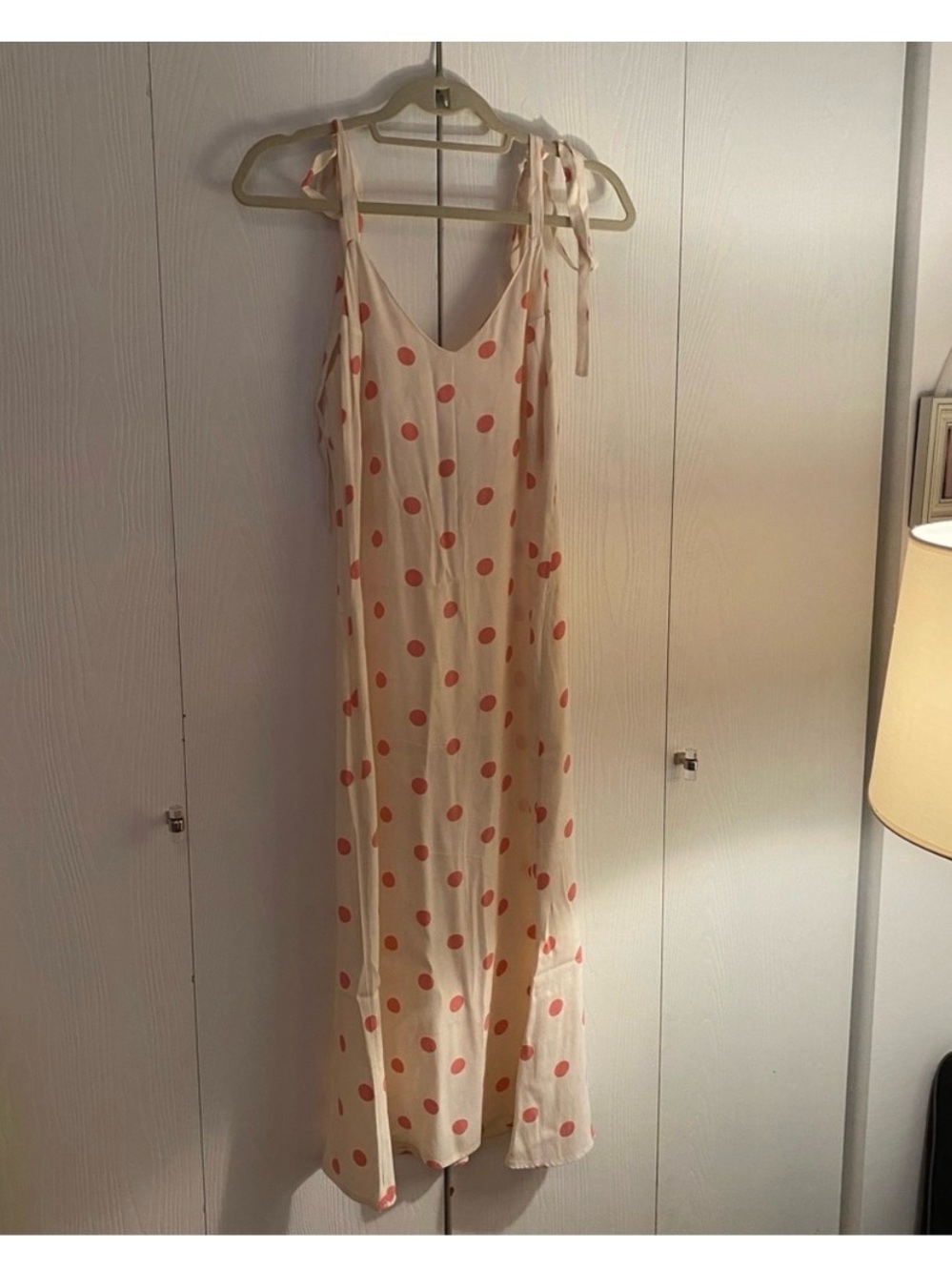 Reformation Polka Dot Tie-Shoulder Slip Dress - Picture 2 of 7